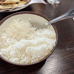Basmati rice. Fluffy and separate grains, as it should be. Perfectly prepared and fresh.