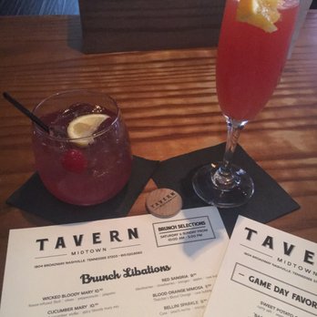 Tavern - Brunch Drinks (Sangria and Blood Orange Mimosa) - New American Near Me - Nashville, Tennessee Tavern - Brunch Drinks (Sangria and Blood Orange Mimosa) - New American Near Me - Nashville, Tennessee