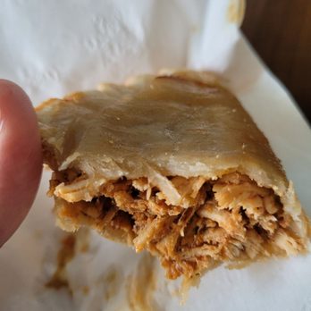 Seatango Foods - Bottom of my chicken empanada, the pastry just seem little underdone- not too bad though - Empanadas Near Me - Seattle, Washington Seatango Foods - Bottom of my chicken empanada, the pastry just seem little underdone- not too bad though - Empanadas Near Me - Seattle, Washington