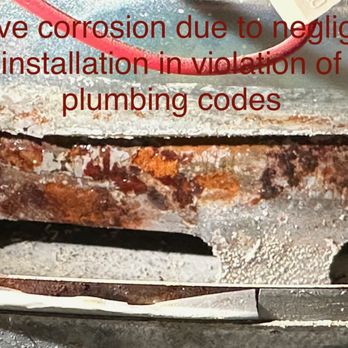 Rosenberg Plumbing Service - Active corrosion due to negligent installation - Plumbing Near Me - Rosenberg, Texas Rosenberg Plumbing Service - Active corrosion due to negligent installation - Plumbing Near Me - Rosenberg, Texas