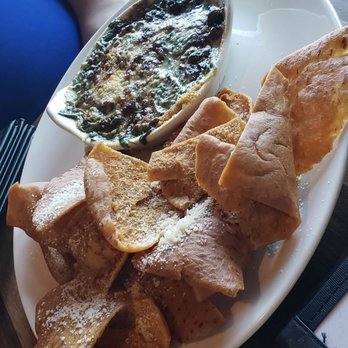 Yard House - Pita chips with cheese and spinach dip. 3/5 - New American Near Me - Bakersfield, California