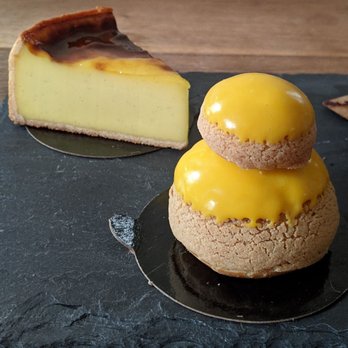 Petit Chou - Flan and Passion Fruit/Blueberry Puff - Bakeries Near Me - New York, New York