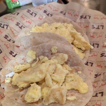 Little Taco Shop - Breakfast tacos with just an egg - Tacos Near Me - Houston, Texas