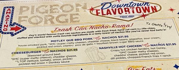 Menu photo 4 Downtown Flavortown Pigeon Forge, TN