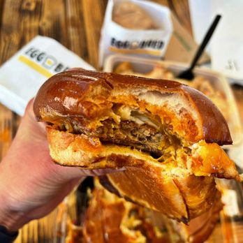 Eggbred - Sausage, egg and cheese sandwich! Yum - Breakfast & Brunch Near Me - La Habra, California