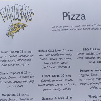 Pandemic Pizza - Menu Top - Pizza Near Me - San Diego, California Pandemic Pizza - Menu Top - Pizza Near Me - San Diego, California