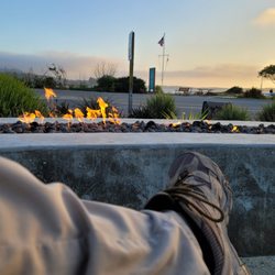 1 of 2 firepits in front of the hotel, very inviting and relaxing.