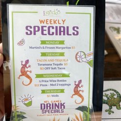 Cafe Gecko Fairview - Weekly specials
