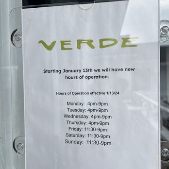 Verde Restaurant - Restaurant hours as of January 2025 - New American Near Me - Costa Mesa, California