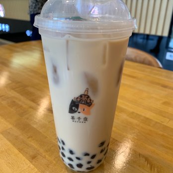 Timeless Tea - Black pearl yellow milk tea (L) - Desserts Near Me - Seattle, Washington Timeless Tea - Black pearl yellow milk tea (L) - Desserts Near Me - Seattle, Washington