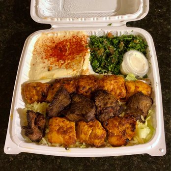 Sahara Middle Eastern Cuisine - Chicken Kebab Lunch Plate + Extra Beef Kebab Skewer - Middle Eastern Near Me - Pasadena, California Sahara Middle Eastern Cuisine - Chicken Kebab Lunch Plate + Extra Beef Kebab Skewer - Middle Eastern Near Me - Pasadena, California