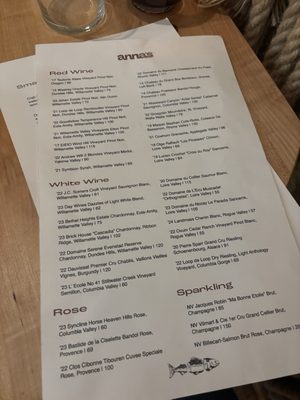 Menu photo 1 Anna's Table Cannon Beach, OR
