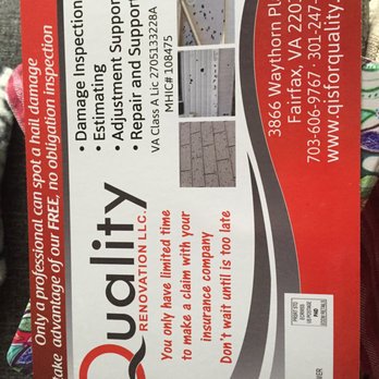 Quality Renovation - Mailer - Roofing Near Me - Fairfax, Virginia