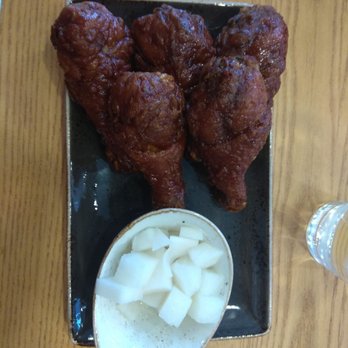 Bonchon Tempe - Drumsticks with pickled radish...m not much of a radish person - Chicken Wings Near Me - Tempe, Arizona Bonchon Tempe - Drumsticks with pickled radish...m not much of a radish person - Chicken Wings Near Me - Tempe, Arizona