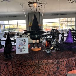 a table set for a halloween party a table set for a halloween party