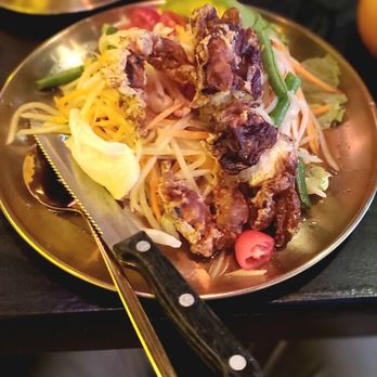 At Nine Restaurant & Bar - Soft Shell Crab Papaya with Avocado. - Thai Near Me - New York, New York At Nine Restaurant & Bar - Soft Shell Crab Papaya with Avocado. - Thai Near Me - New York, New York