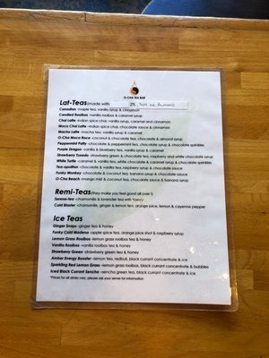 Menu photo 3 O-Cha Tea Bar Vancouver, BC Menu photo 3 O-Cha Tea Bar Vancouver, BC