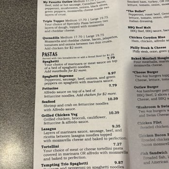 Outlaw Pizza - Menu - Pizza Near Me - Corydon, Iowa