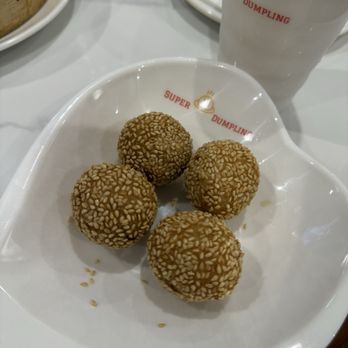 Super Dumpling - Sesame balls (order comes with 6, ate 2 before we could take a photo!) - Chinese Near Me - San Diego, California Super Dumpling - Sesame balls (order comes with 6, ate 2 before we could take a photo!) - Chinese Near Me - San Diego, California
