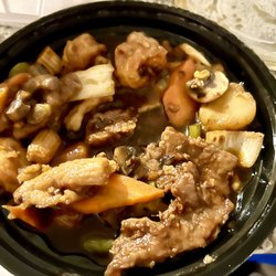 T Jin China Diner - The Four Treasure (minus 1 serving - kiddo was hungry - was non-spicy)  This is similar to Combo Kung Pao minus peanuts, celery)