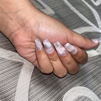 Millenia Nails & Day Spa - I like how he did the marble but the shape coul have been better - Day Spas Near Me - Orlando, Florida