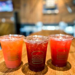 Shake Shack Summerlin - Blood Orange Lemonade, Pomegranate Sweet Basil Lemonade, and Sunset Lemonade