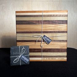 DiFonzo Design - Custom laser engraved cutting board and coasters