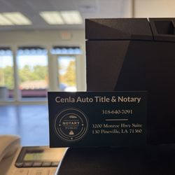 Cenla Auto Title & Notary - Business card