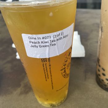 Sharetea - Peach Kiwi Fruit Tea with Aiyu Jelly - Coffee & Tea Near Me - Sandy Springs, Georgia Sharetea - Peach Kiwi Fruit Tea with Aiyu Jelly - Coffee & Tea Near Me - Sandy Springs, Georgia
