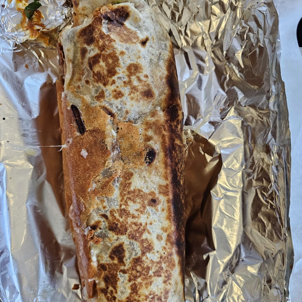 Salt And Pepper Taqueria - 3 meat burrito with double pastor and carnitas. Weighed a couple pounds. - Mexican Near Me - Turlock, California Salt And Pepper Taqueria - 3 meat burrito with double pastor and carnitas. Weighed a couple pounds. - Mexican Near Me - Turlock, California