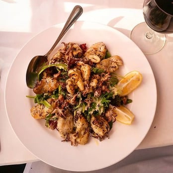 Cafe Santorini - One of my favorite salads in the world, grilled calamari salad. - Italian Near Me - Pasadena, California Cafe Santorini - One of my favorite salads in the world, grilled calamari salad. - Italian Near Me - Pasadena, California