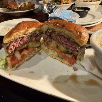LongHorn Steakhouse - Delicious 1/2 lb swiss cheeseburger, medium. - Steakhouses Near Me - Des Plaines, Illinois LongHorn Steakhouse - Delicious 1/2 lb swiss cheeseburger, medium. - Steakhouses Near Me - Des Plaines, Illinois