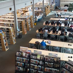 Calvert Library - Main Library - Looking down from the second story at some of the stacks