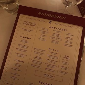 Borromini - menu - Italian Near Me - Philadelphia, Pennsylvania