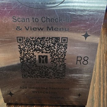 A2B Indian Veg Restaurant - Qr code - Indian Near Me - Princeton, New Jersey A2B Indian Veg Restaurant - Qr code - Indian Near Me - Princeton, New Jersey