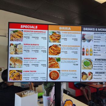 Los Tapatios Taco Shop - Menu but pay attention to what they charge you for because they will sneak something in - Tacos Near Me - Universal City, Texas