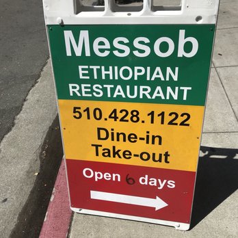 Messob Ethiopian Restaurant - A-frame on the sidewalk - Ethiopian Near Me - Oakland, California Messob Ethiopian Restaurant - A-frame on the sidewalk - Ethiopian Near Me - Oakland, California