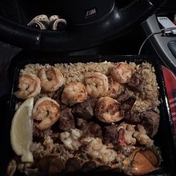 Habachihana Grill - New York Steak & Shrimp Combination Plate - Japanese Near Me - Orange, California