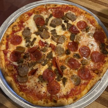 Monza - Pizza with subbed sausage for chicken - Italian Near Me - Manassas, Virginia Monza - Pizza with subbed sausage for chicken - Italian Near Me - Manassas, Virginia