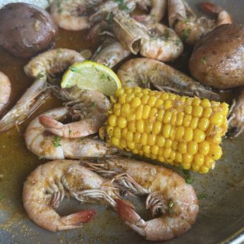 BOIL Seafood House - Head on Cajun medium shrimp with corn and potatoes - Seafood Near Me - New Orleans, Louisiana BOIL Seafood House - Head on Cajun medium shrimp with corn and potatoes - Seafood Near Me - New Orleans, Louisiana