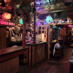 Foundation Bar - Dark colorful atmosphere with tons of theme kitchy nicknacks