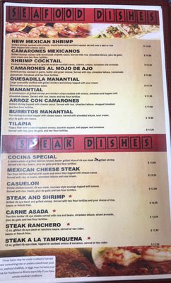 Menu photo 5 Manantial Mexican Grill Cherryville, NC Menu photo 5 Manantial Mexican Grill Cherryville, NC
