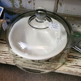 Salvage Sisters - A cake plate dome - Antiques Near Me - Franklin, Indiana