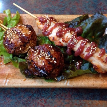 Kirala - Stuffed mushrooms (ground chicken filling) and ume chicken - Sushi Bars Near Me - Berkeley, California