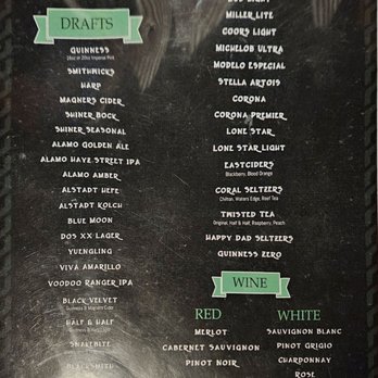 The Cottage Irish Pub - Menu - Irish Pub Near Me - San Antonio, Texas