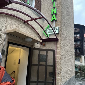 Hotel Alpina - Door to Hotel Alpina, remember the code if you're out past 9pm - Hotels Near Me - Zermatt, VS
