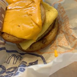 They put the cheese on the outside of my mcgriddle