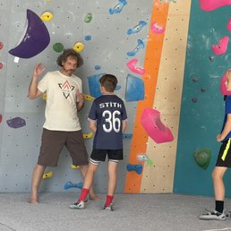 Coach Chris instructing the newbies on how to be safe and have fun!