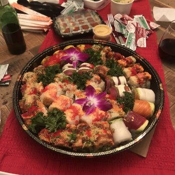 Koi Hibachi & Kitchen - They packed almost all the rolls into one big platter. - Teppanyaki Near Me - Toms River, New Jersey