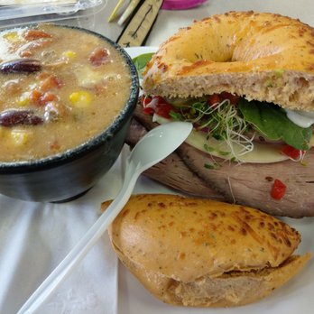 Bagel Place - Taos Soup with a Roast Beef Sandwich. - Sandwiches Near Me - Amarillo, Texas
